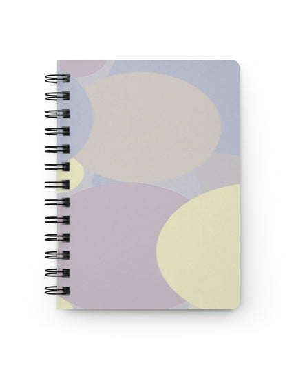 Pastel Soft Blue and Soft White Patches Spiral Bound Journal, 5" x 7" 150 pages