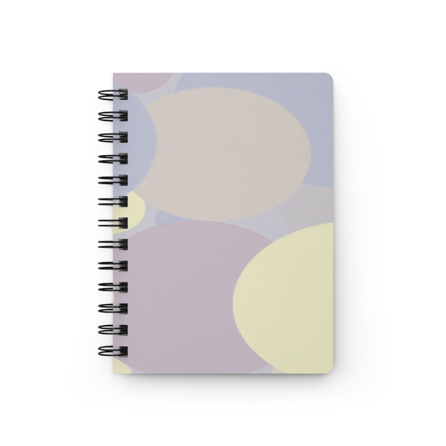 Pastel Soft Blue and Soft White Patches Spiral Bound Journal, 5" x 7" 150 pages
