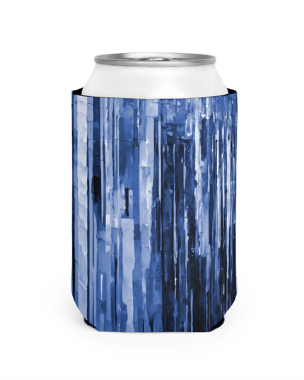 Striped Deep Blue 12 oz Can Cooler Sleeve