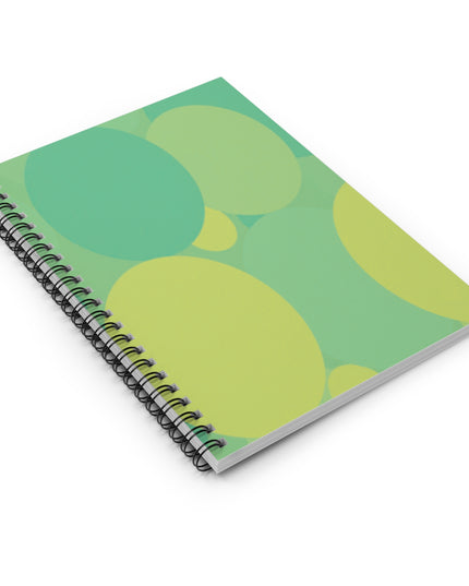 Pastel Green Patches Spiral Notebook - Ruled Line, 6" x 8", 118 pages