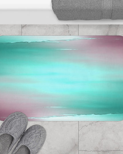 Green Sea Lavender Fog 34" x 21" Bath Mat