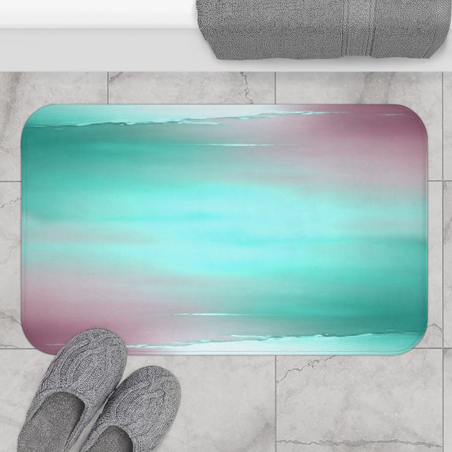 Green Sea Lavender Fog 34" x 21" Bath Mat
