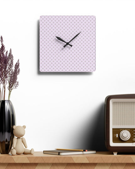 Pink Mornings Star-crossed Bodies Acrylic Wall Clock, Round or Square, 10.75" x 10.75"
