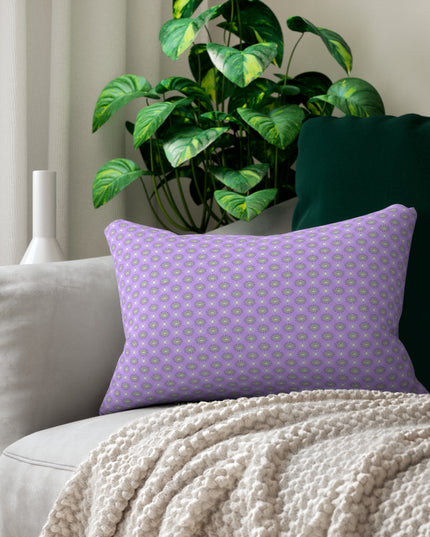 Lavender Star-crossed Bodies Spun Polyester Lumbar Pillow, 20" x 14"