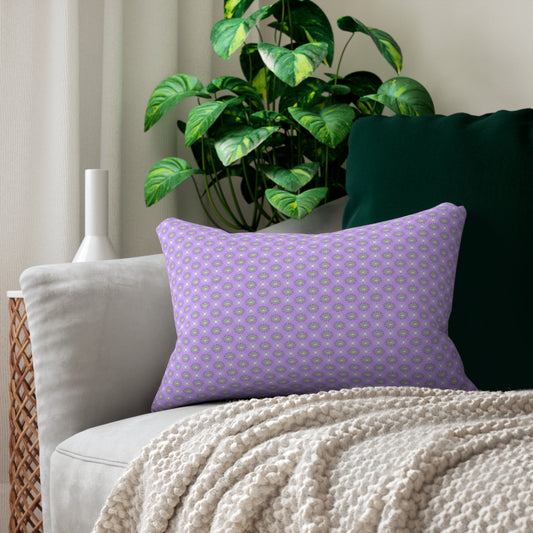 Lavender Star-crossed Bodies Spun Polyester Lumbar Pillow, 20" x 14"