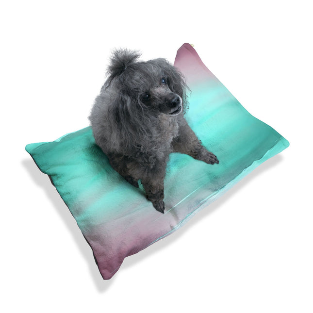 Green Sea Lavender Fog 28" × 18" Pet Bed
