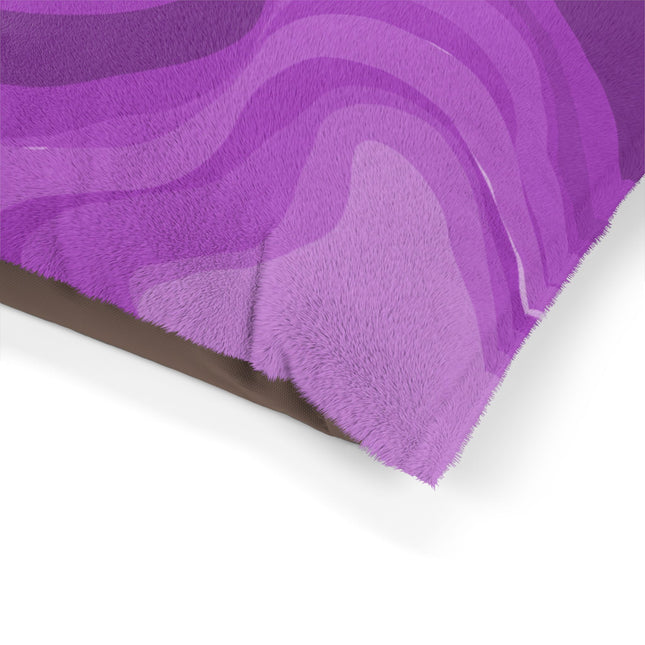 Wavey Purple Wavey 40" × 30" Pet Bed