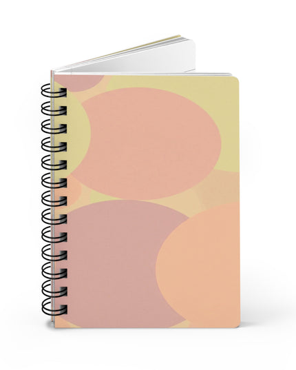Pastel Hot Peach Patches Spiral Bound Journal, 5" x 7" 150 pages