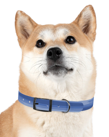 Deep Blue Wavey Large Dog Collar