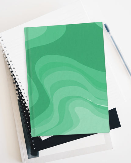 Mint Green Wavey 5" x 7" Journal - 128 Ruled Line pages