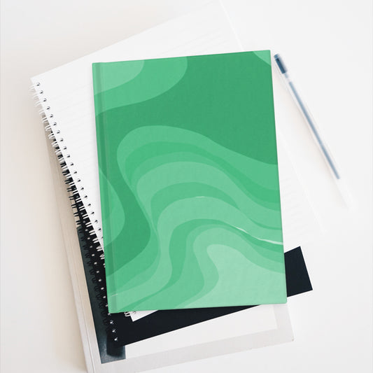 Mint Green Wavey 5" x 7" Journal - 128 Ruled Line pages