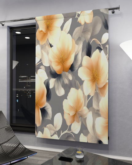 Soft Blossom Floral Bunch Window Curtain, 50" x  84", blackout