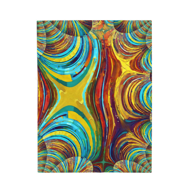 Uzi Spiral Alpha Velveteen Plush Blanket, 30" x 40"