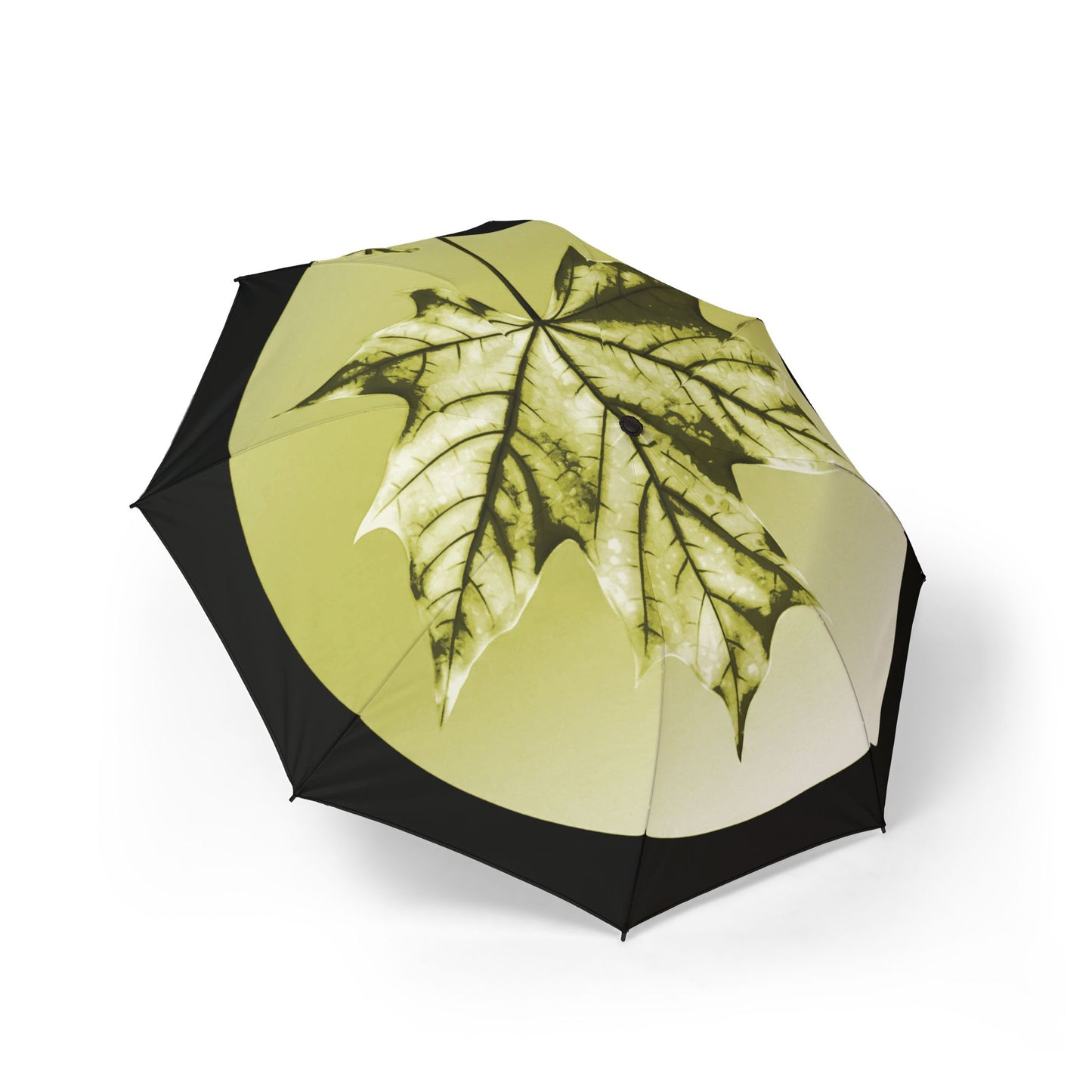 Lemongrass Maple Leaf Foldable Umbrella - Compact & Chic