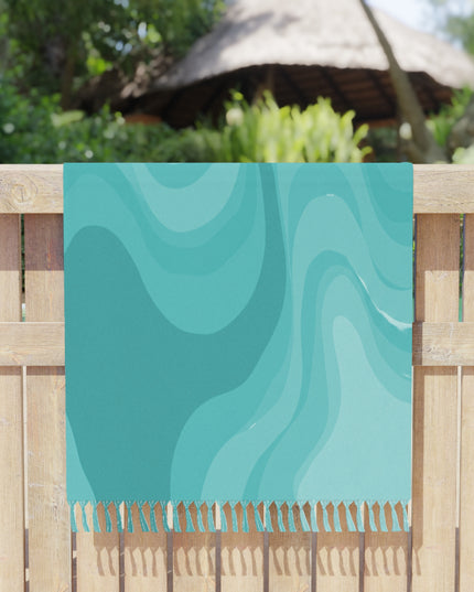 Tif Green Wavey 38" × 81" Boho Beach Cloth