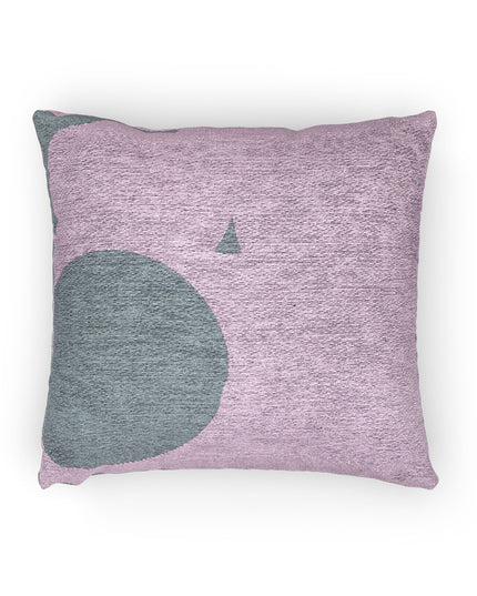 Pastel Purple and Green Patches Woven Pillow, 17" x 18"