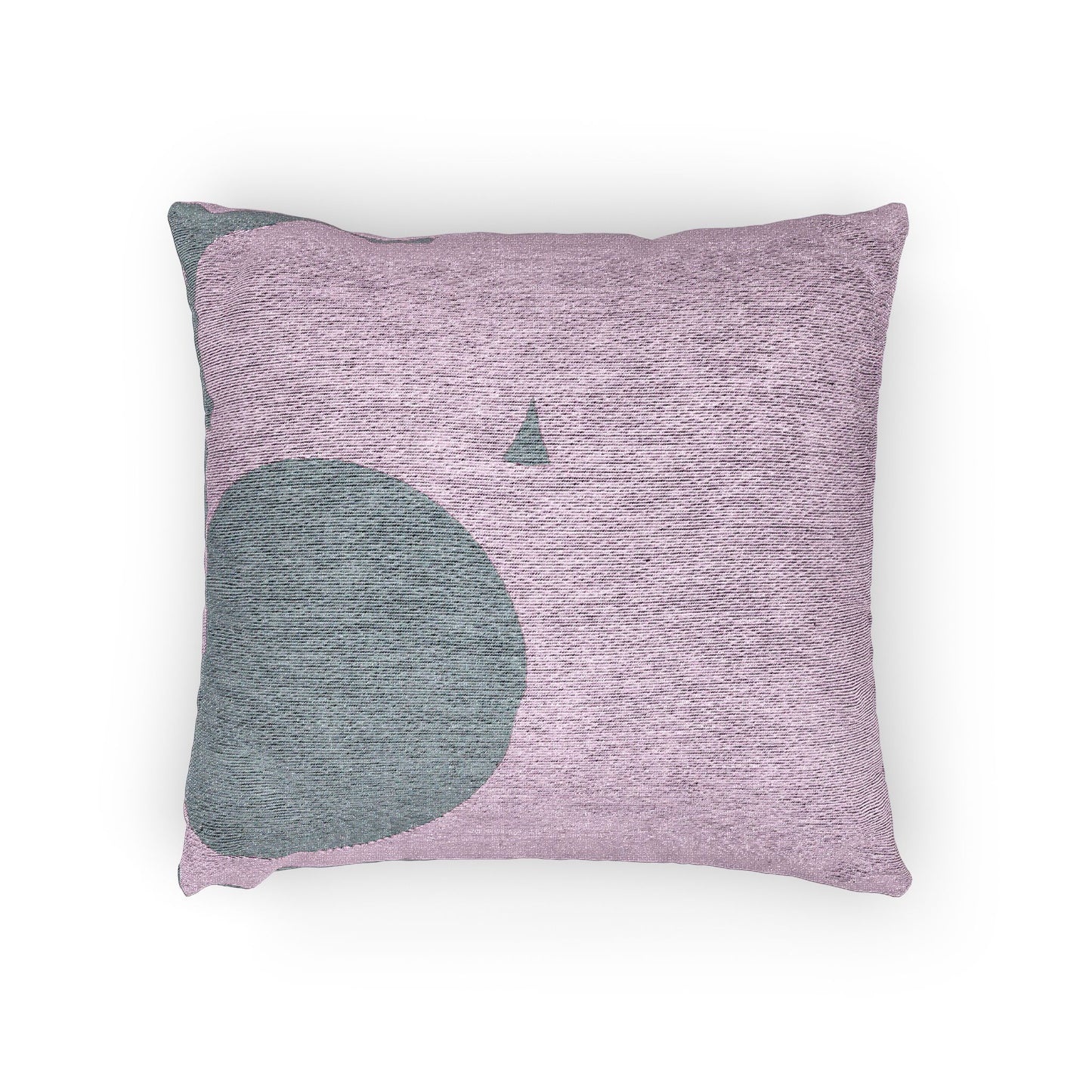 Pastel Purple and Green Patches Woven Pillow, 17" x 18"