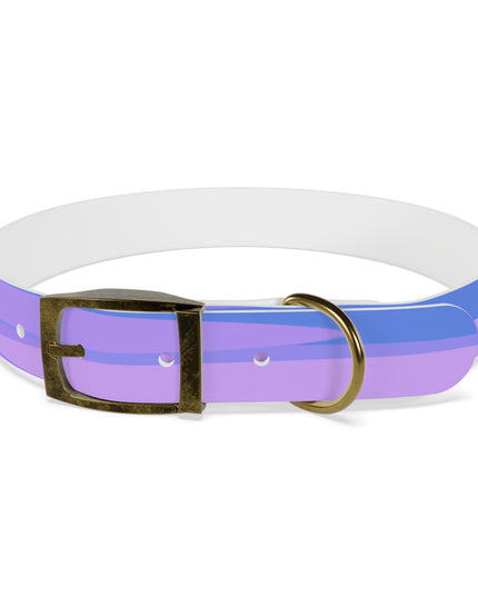 Pastel Purple Family Patches Large Dog Collar
