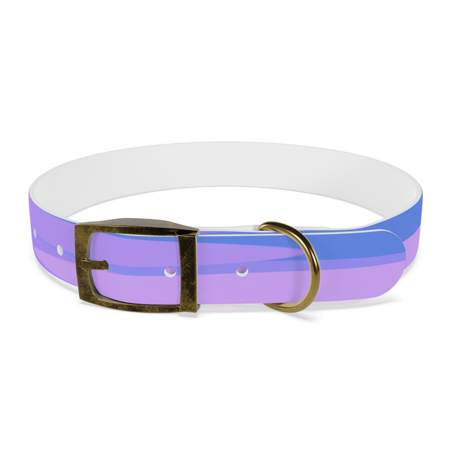 Pastel Purple Family Patches Large Dog Collar