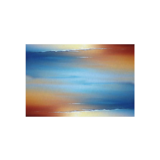 Blue Sea Red Orange Fog 48" x 72" Outdoor Rug