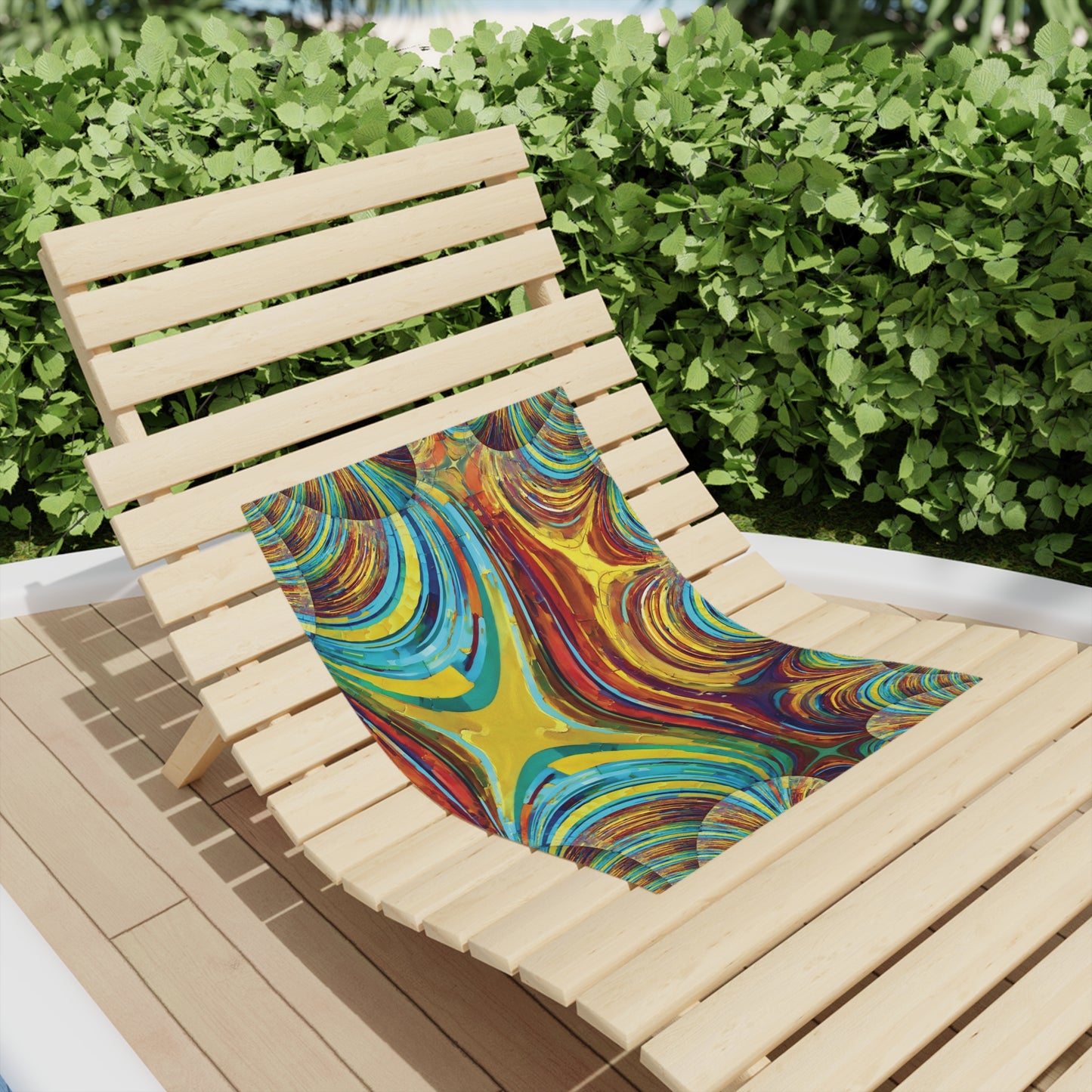 Uzi Spiral Alpha Beach Towel, 18" x 27"