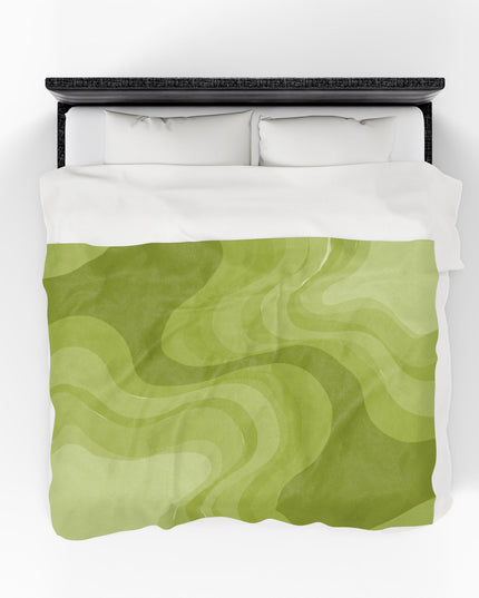 Lemon Wavey Velveteen Plush Blanket, 60" x 80"