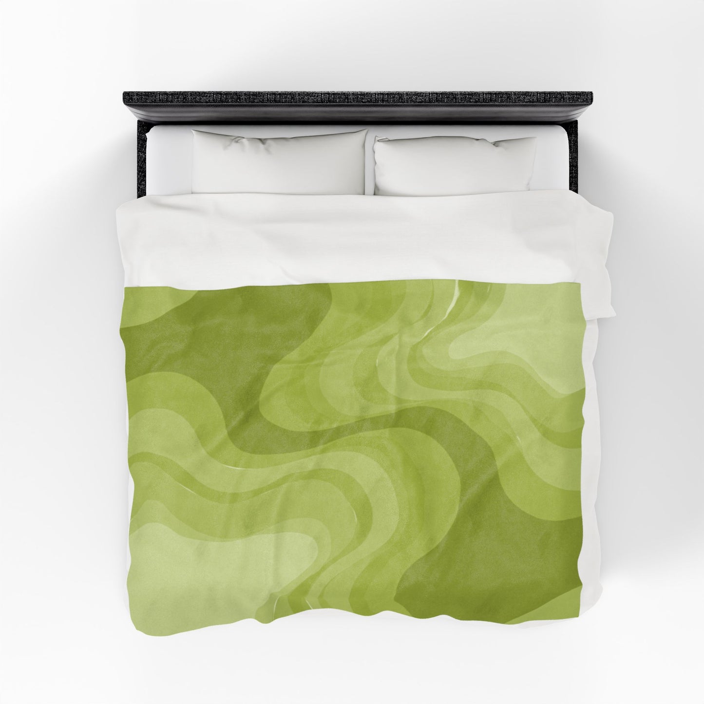 Lemon Wavey Velveteen Plush Blanket, 60" x 80"