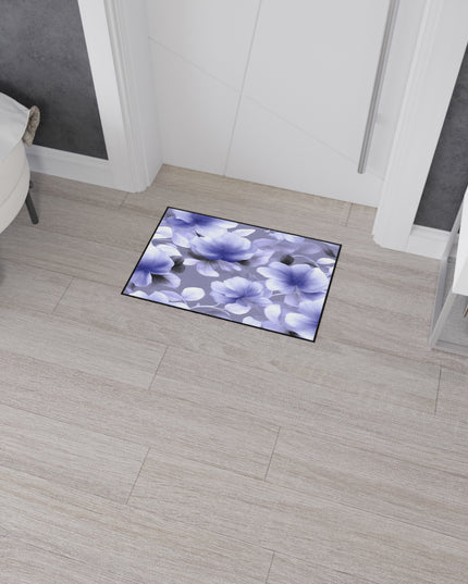 Indigo Blossom Floral Bunch Heavy Duty Floor Mat, 18" x 27"