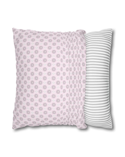 Pink Mornings Star-crossed Bodies Spun Polyester Square Pillowcase, 14" x 14"