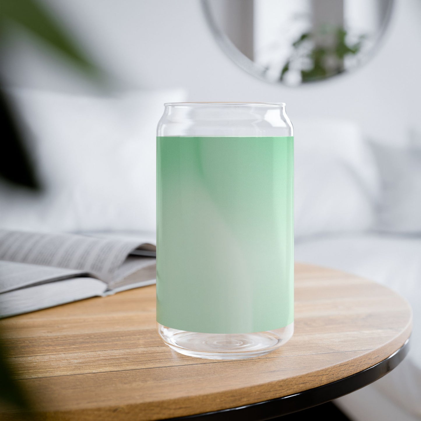 Mint Fade Sipper Glass, 16oz