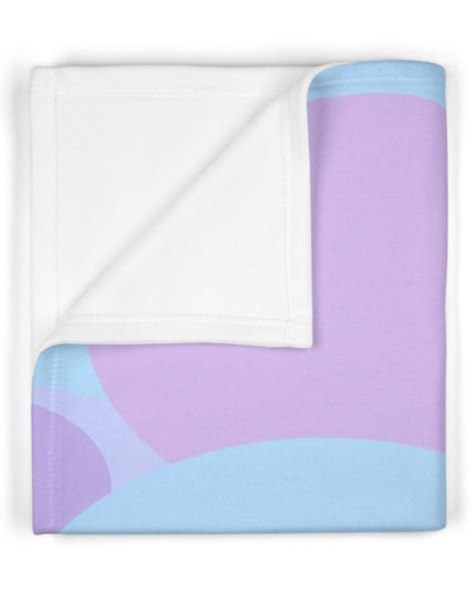 Pastel Purple and Mauve Patches Soft Fleece Baby Blanket, 30" x 40"