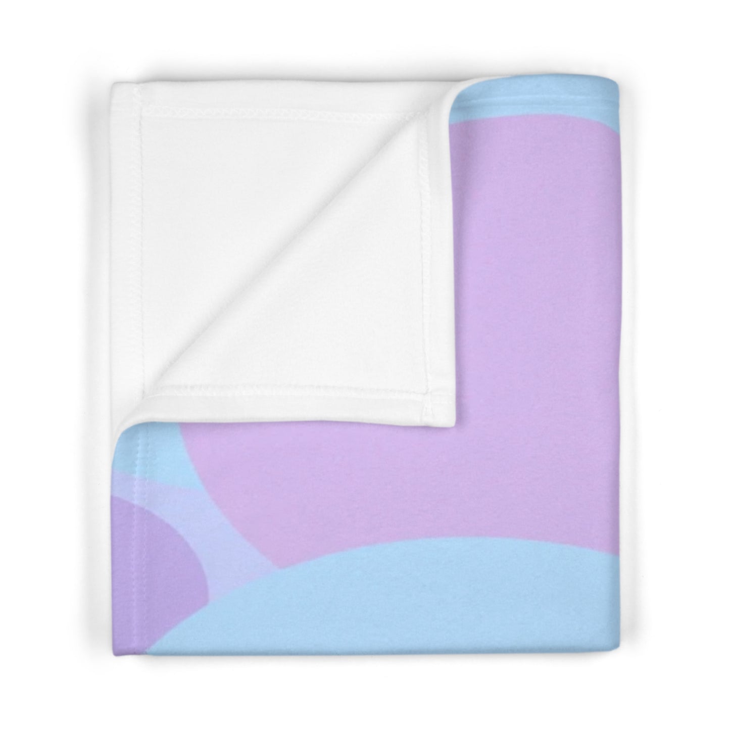 Pastel Purple and Mauve Patches Soft Fleece Baby Blanket, 30" x 40"