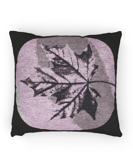 Purple Maple Leaf Woven Pillow, 17" x 18"