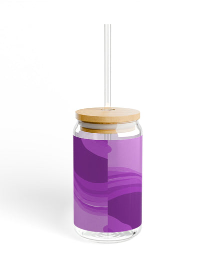 Wavey Purple Wavey Sipper Glass, 16oz