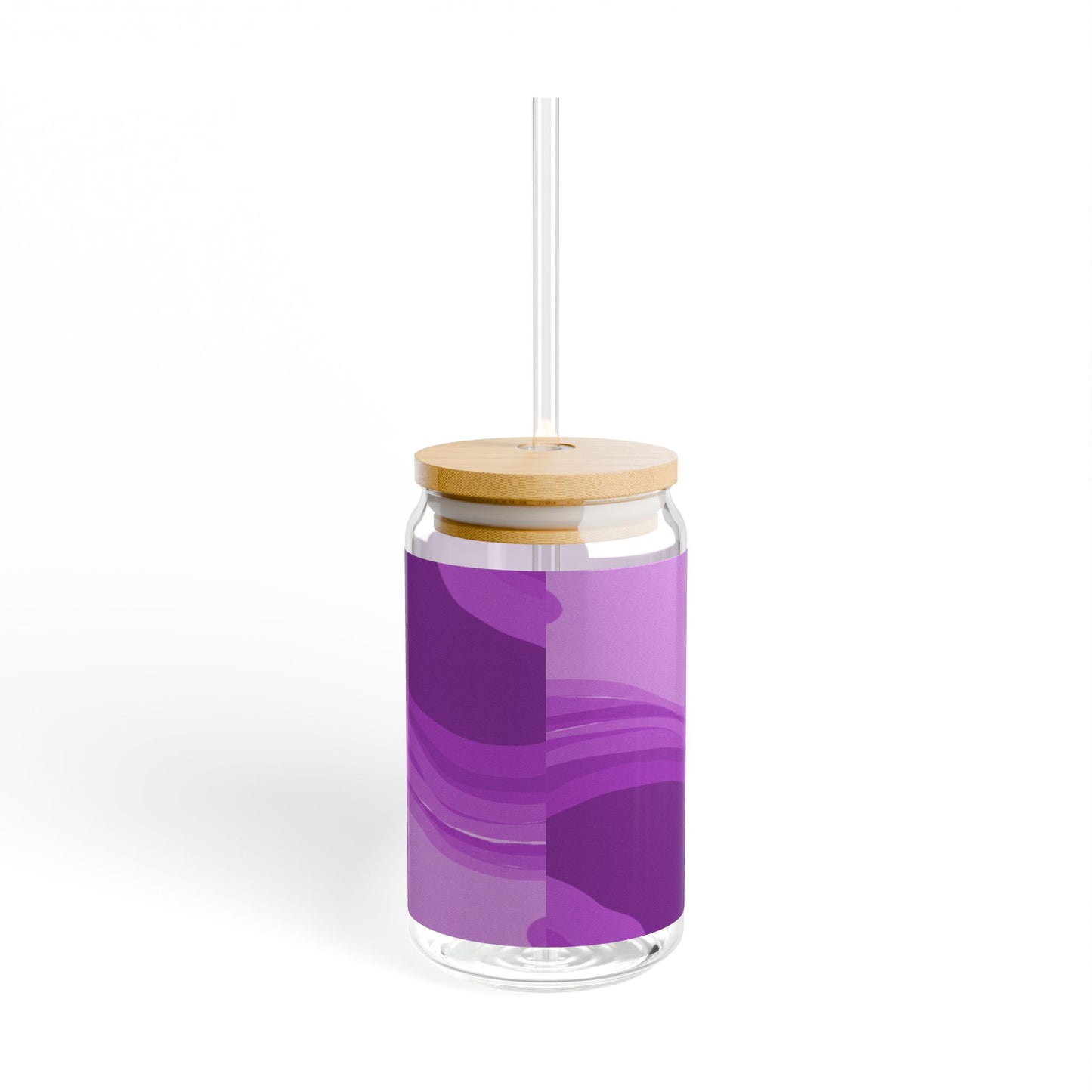 Wavey Purple Wavey Sipper Glass, 16oz