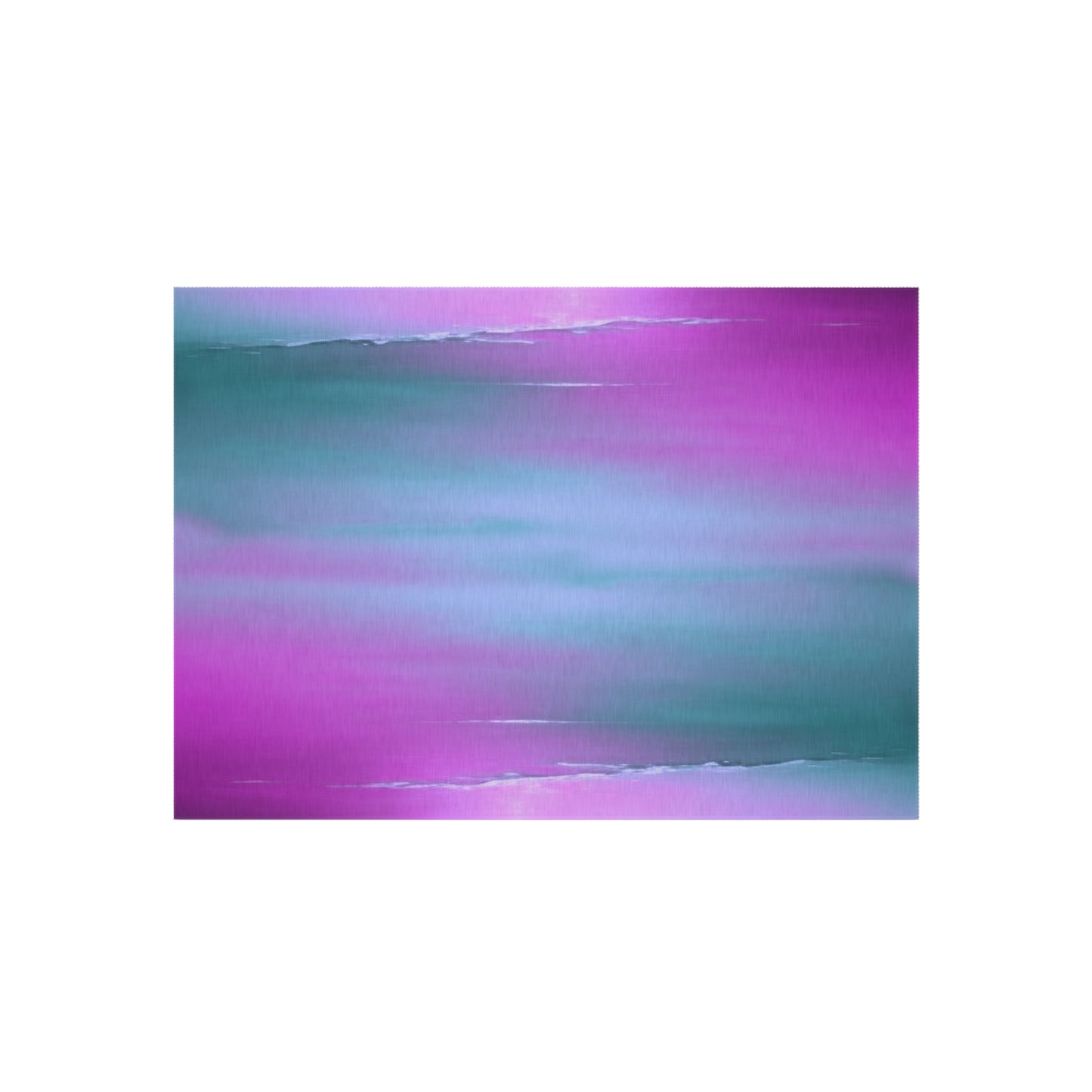 Dark Blue Green Sea Purple Fog Outdoor Rug, 60" x 84"