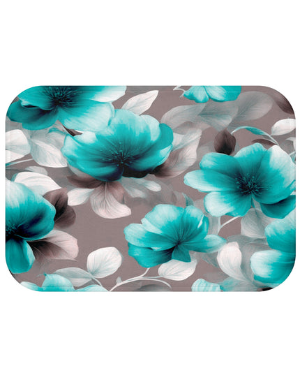 Tif Green Gray Floral Bunch 24" x 17" Bath Mat