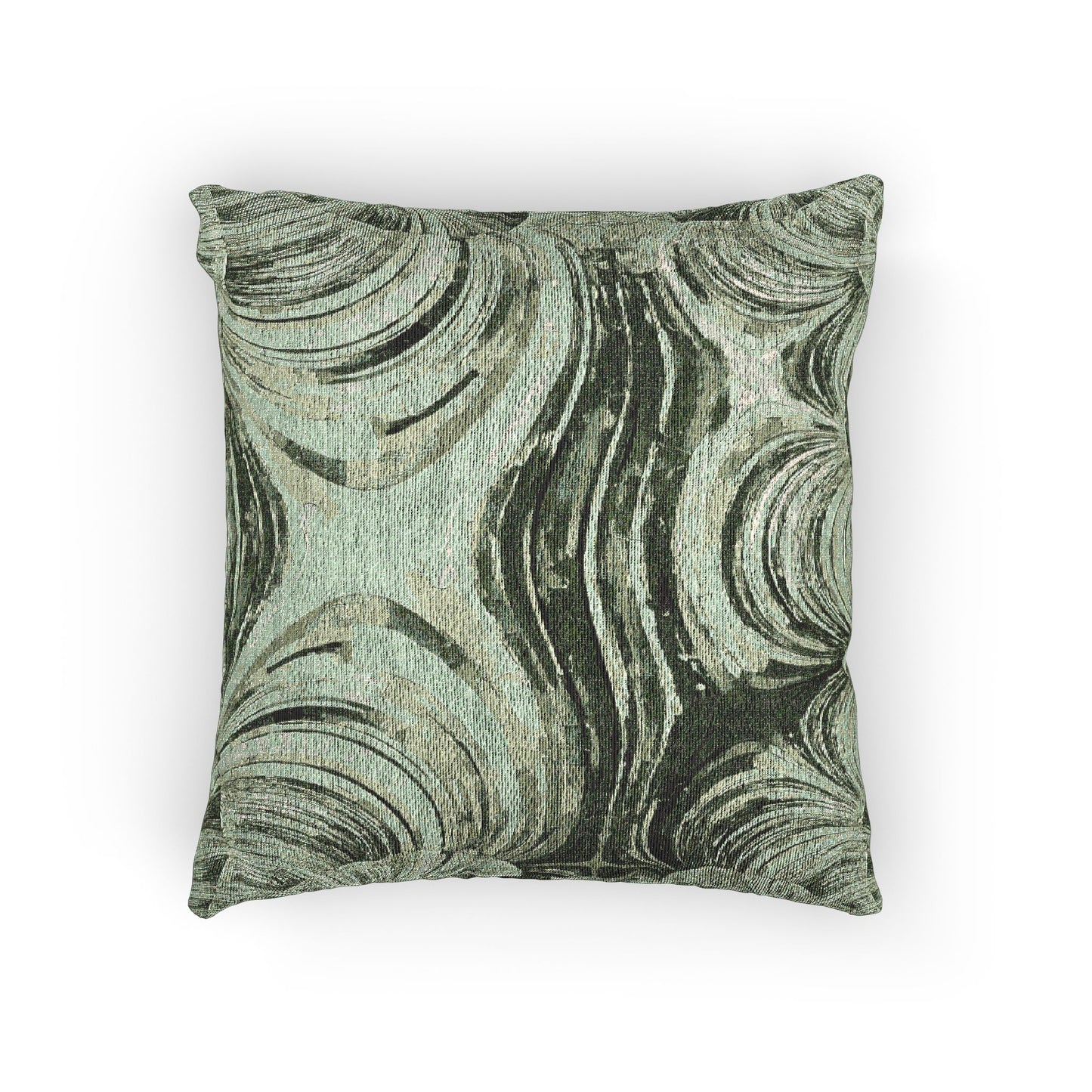 Uzi Spiral Mint Pastel Woven Pillow, 17" x 18"