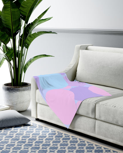 Pastel Purple and Mauve Patches Baby Swaddle 30″×40″ Blanket