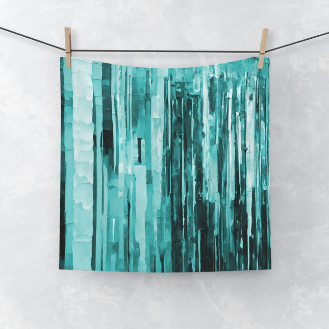 Striped Tif Face Towel, 13" x 13"