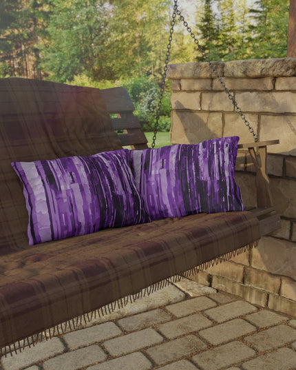 Striped Powder Lavender 20" x 14" Outdoor Pillow
