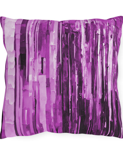 Striped Powder Lavender Pastel 16" x 16" Outdoor Pillow