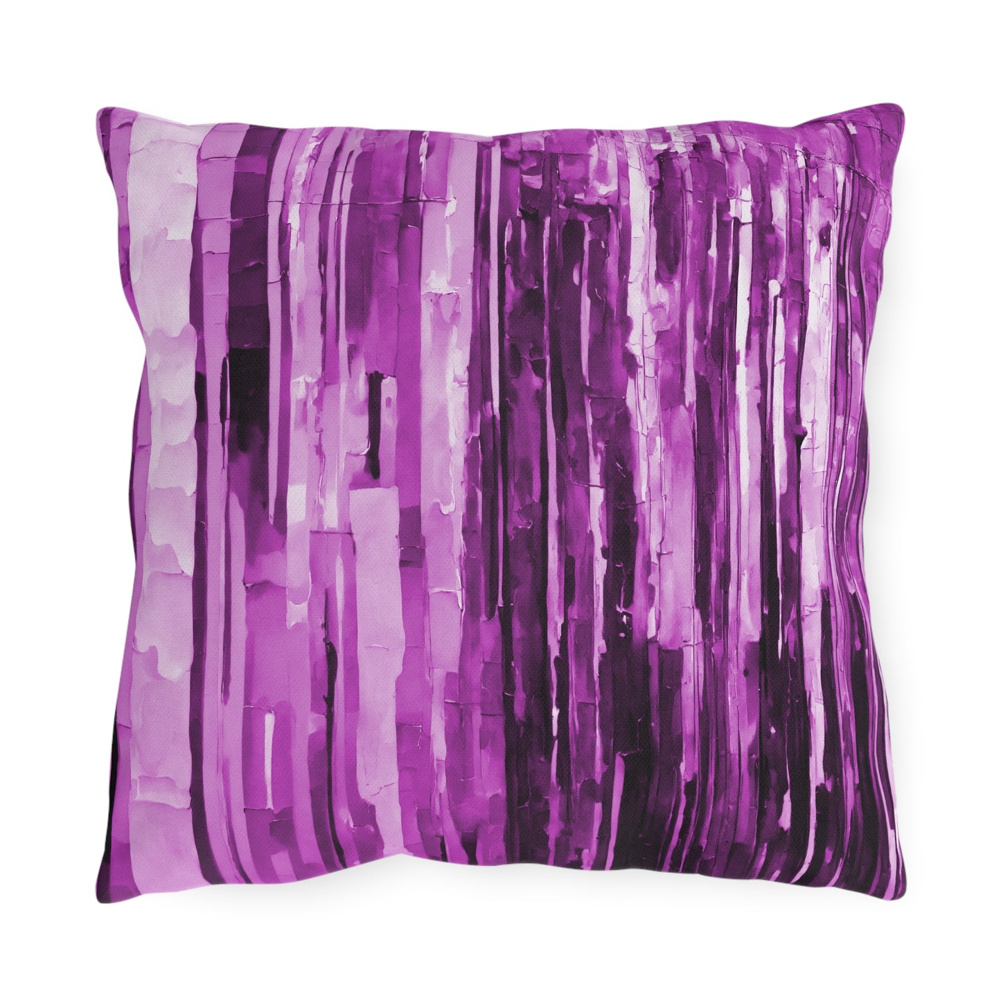 Striped Powder Lavender Pastel 16" x 16" Outdoor Pillow