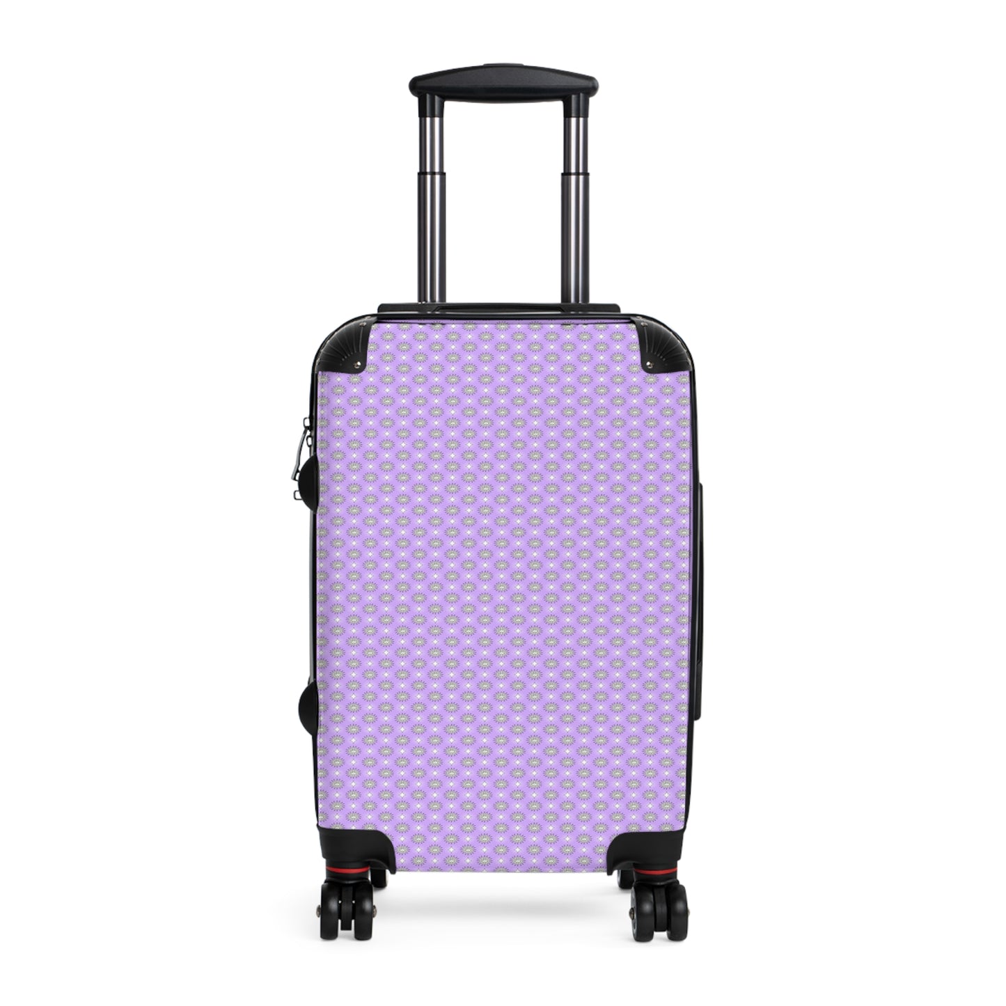Lavender Star-crossed Bodies Small Suitcase with built in lock, 4 double-wheels, telescopic handle, and ABS back hard-shell
