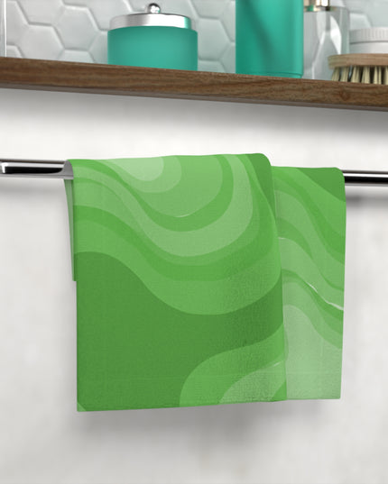 Greenie Meanie Wavey 13" x 13" Face Towel