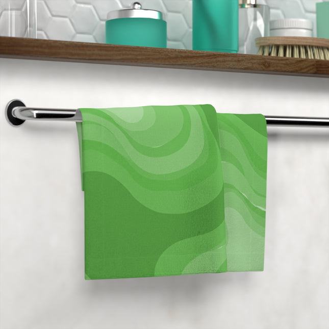 Greenie Meanie Wavey 13" x 13" Face Towel