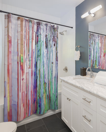Striped Pastels Shower Curtains, 71" x 74"