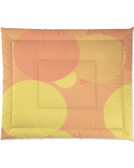 Pastel Bright Oranges Patches 104" × 88" Comforter