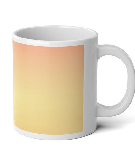 Hot Peach Fade 20 oz White Glossy Jumbo Mug