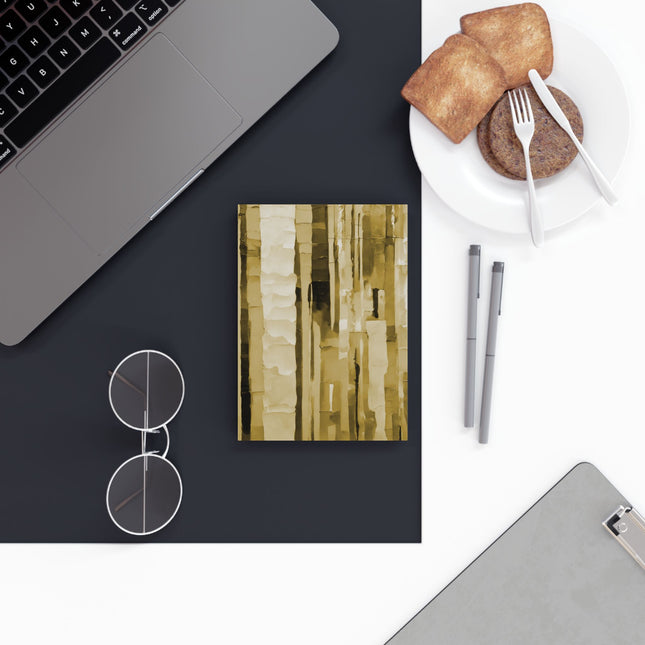 Striped Light Brown 5.2" x 7.4" Hard Backed Journal with 128 blank pages